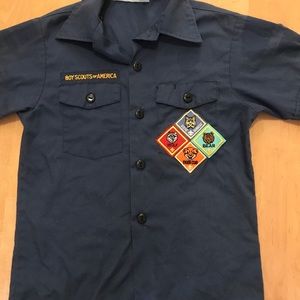 BSA Cub Boy Scout Uniform Shirt M 8-10